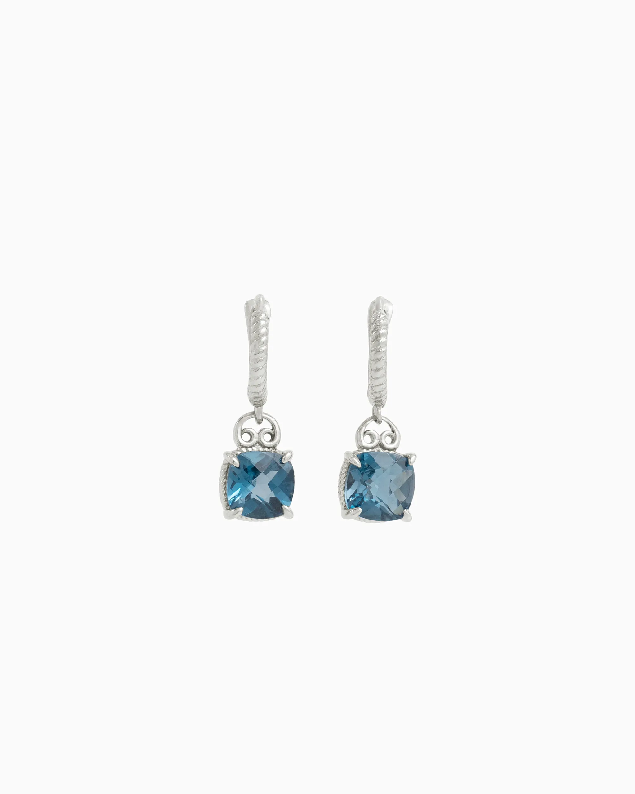 Gemstone Drop Huggie - London Blue Topaz