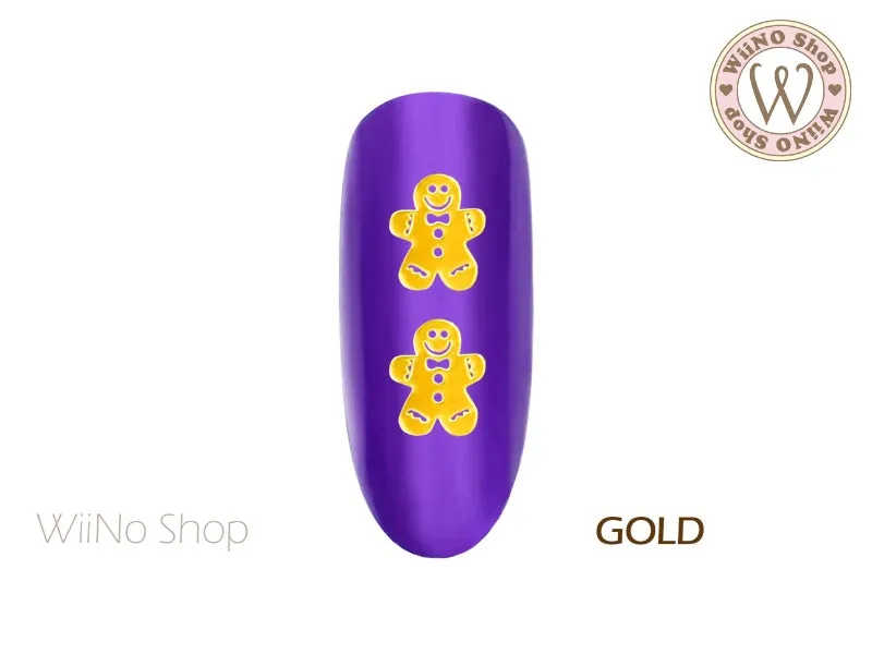 Gingerbread Man Ultra Thin Nail Art Metal Decoration- 25 pcs (GM02)