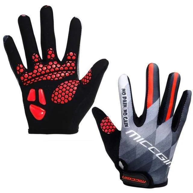 Gloves Cycling Touch Screen GEL Bike Sport Shockproof Road Full Finger Bicycle Glove For Men Woman MICCGIN