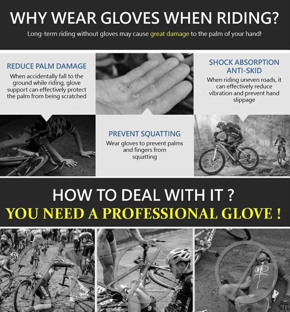 Gloves Cycling Touch Screen GEL Bike Sport Shockproof Road Full Finger Bicycle Glove For Men Woman MICCGIN