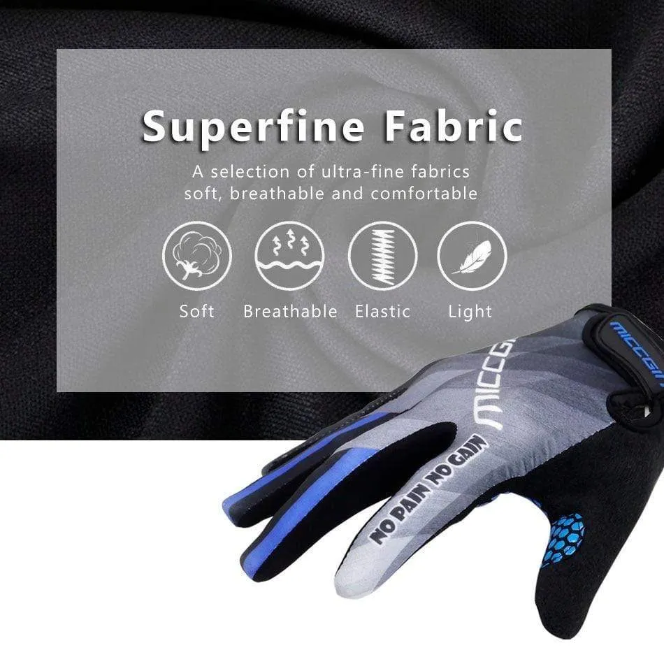 Gloves Cycling Touch Screen GEL Bike Sport Shockproof Road Full Finger Bicycle Glove For Men Woman MICCGIN