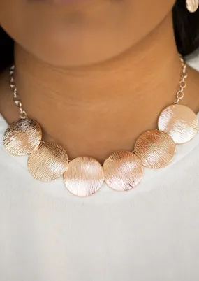 Glued To The SPOTLIGHT Rose Gold Necklace Set