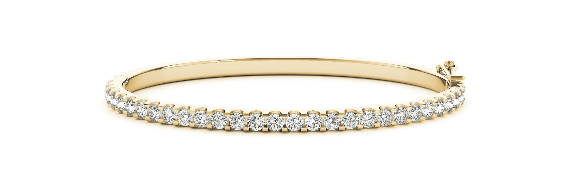 GRACE 4 Carat Diamond Bangle Bracelet in 14K 18K Gold 20 pointer F Color VS1 Clarity By Mike Nekta