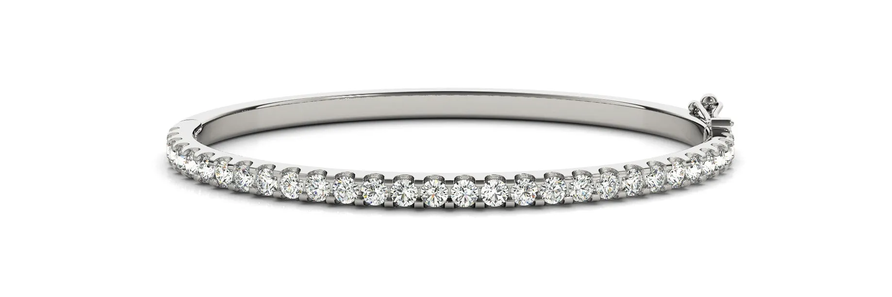 GRACE 4 Carat Diamond Bangle Bracelet in 14K 18K Gold 20 pointer F Color VS1 Clarity By Mike Nekta