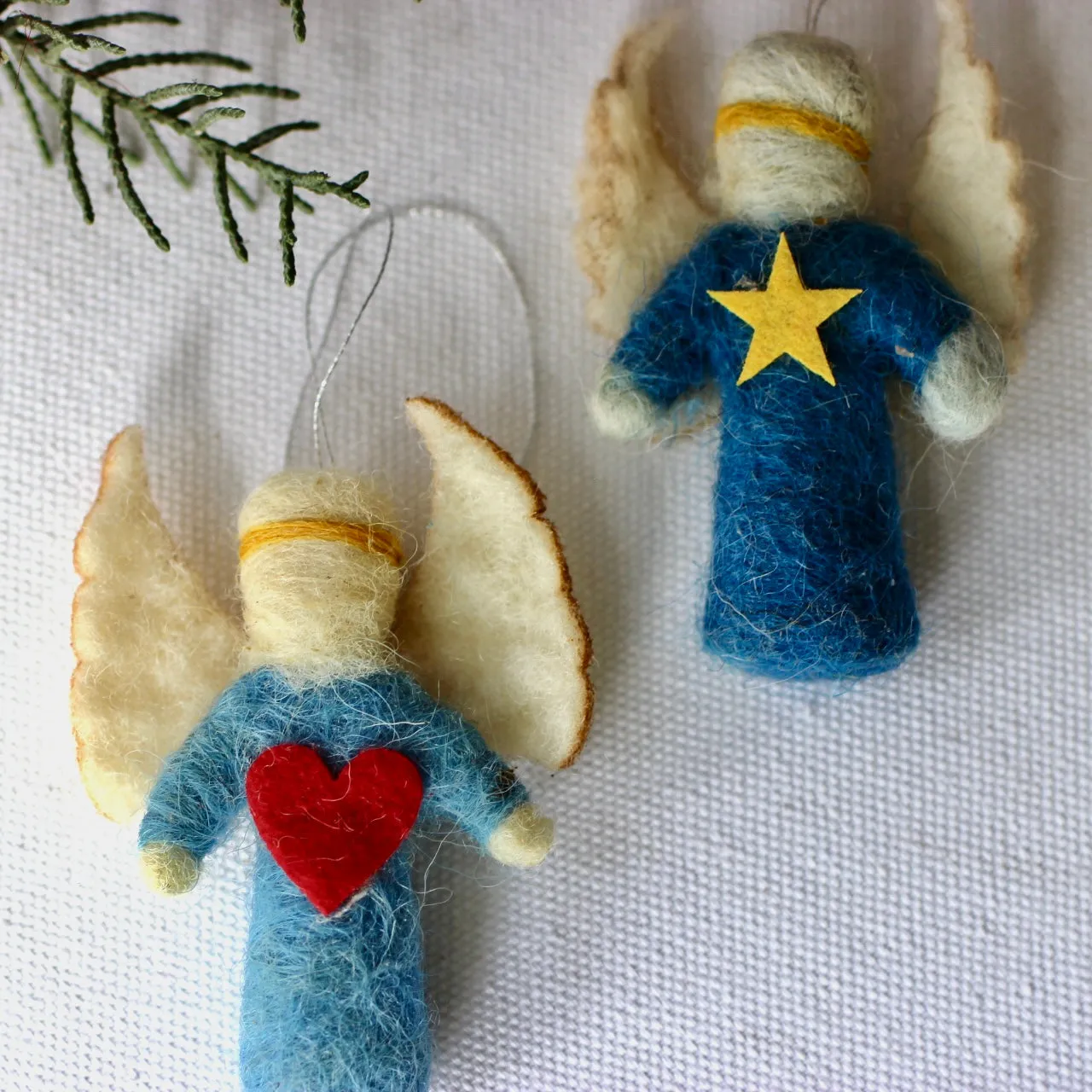 Handmade Angel Christmas Ornament from Felt