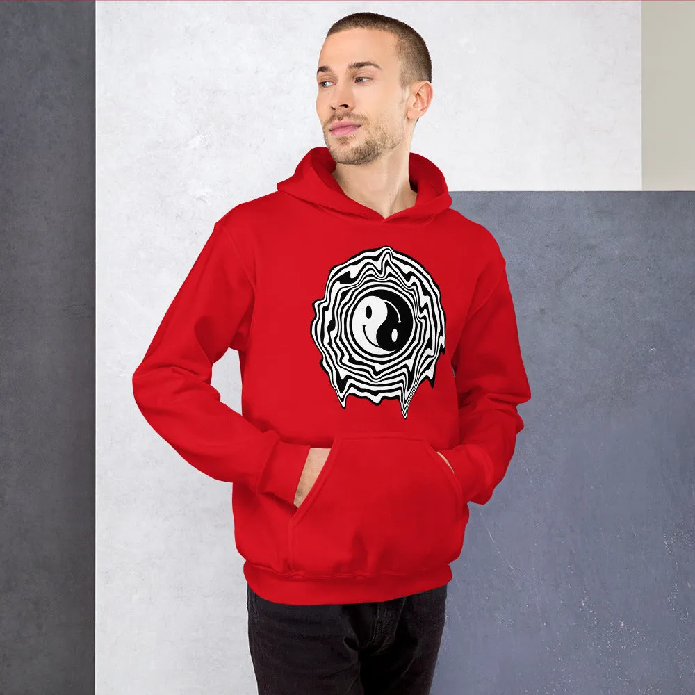 HAPPY SWIRL FACE YIN YANG HOODIE