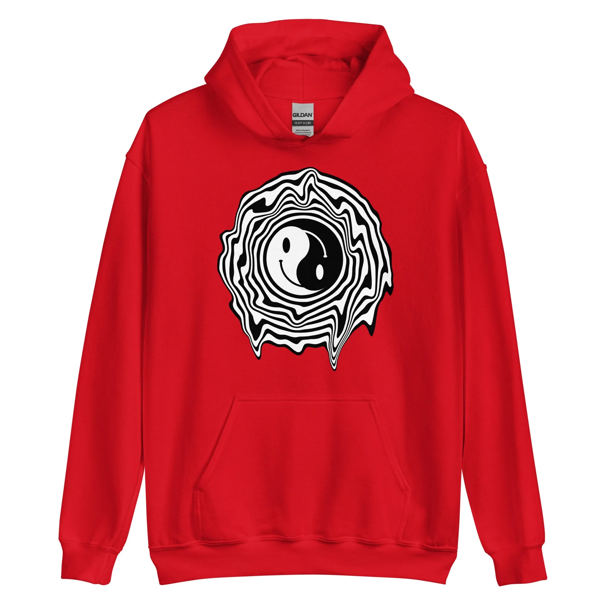 HAPPY SWIRL FACE YIN YANG HOODIE