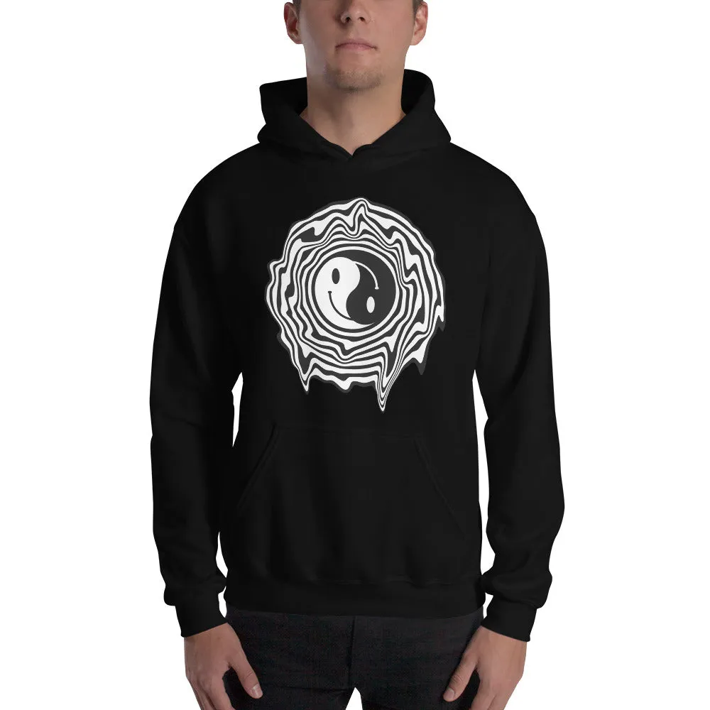 HAPPY SWIRL FACE YIN YANG HOODIE