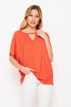 Honeyme Solid Dolman Short Sleeve