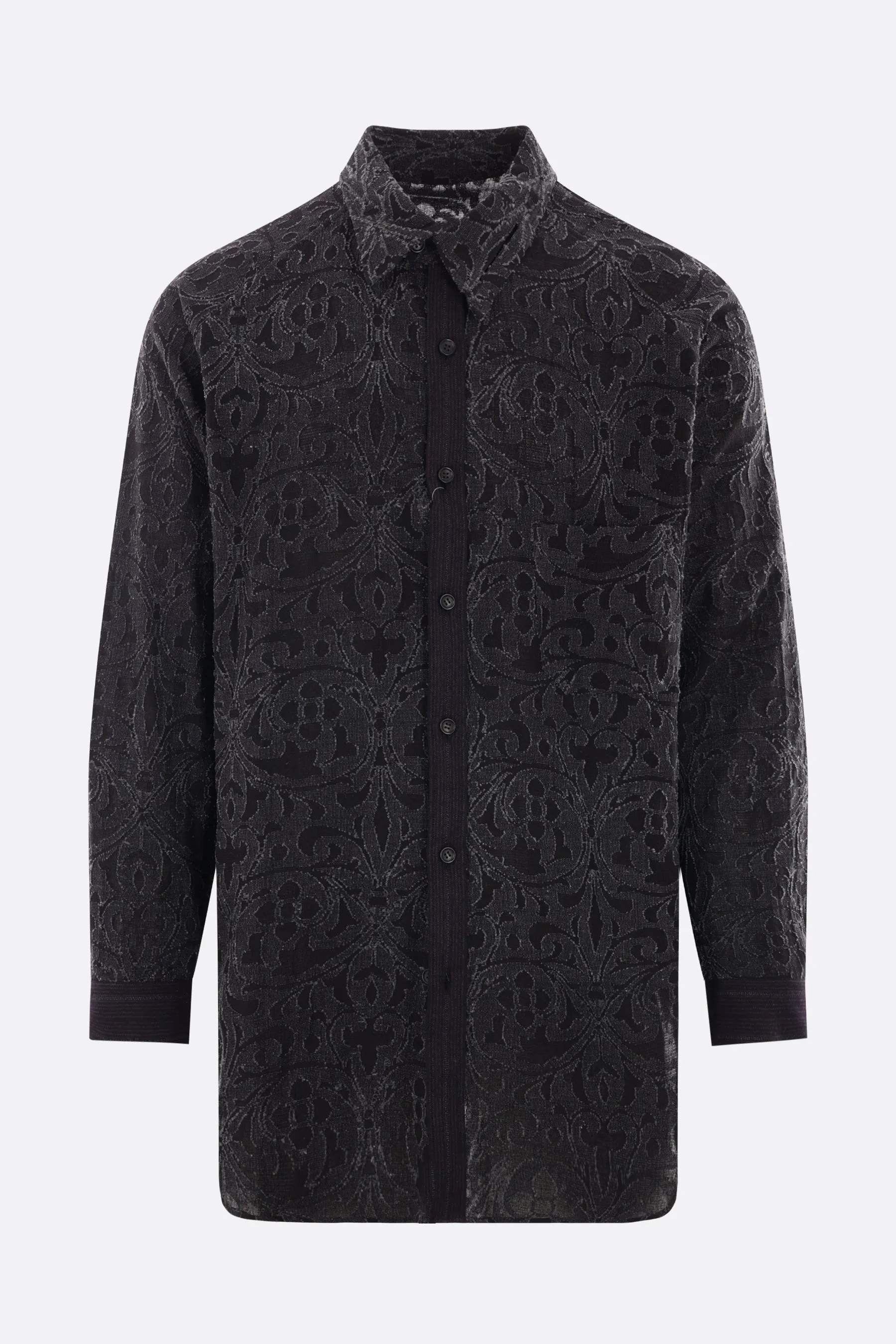 jacquard cotton blend oversized shirt