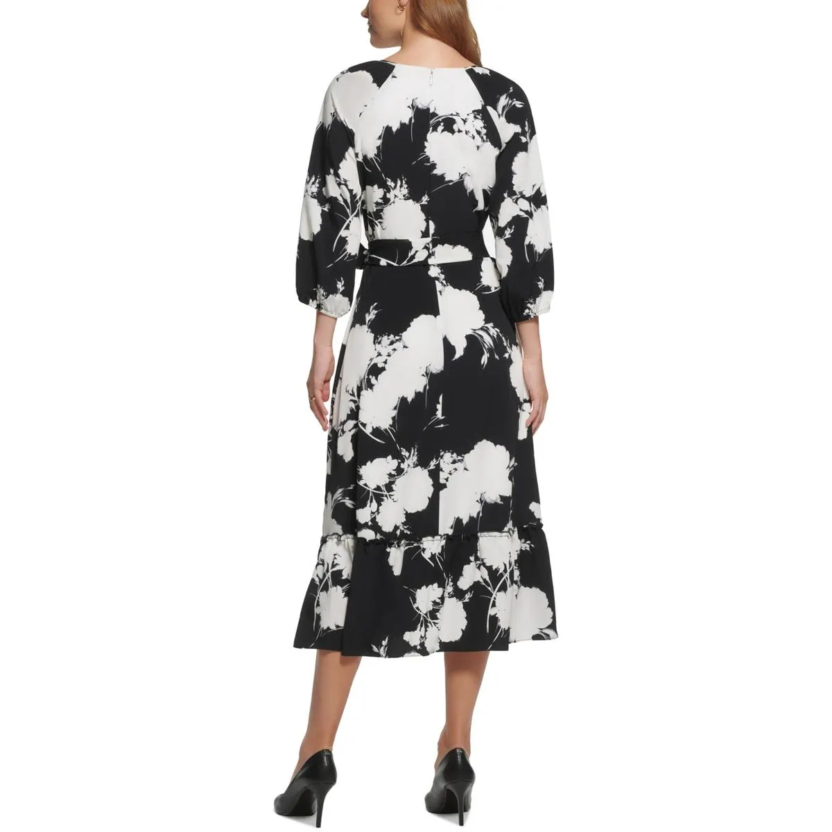 Karl Lagerfeld Paris Womens   Button Detail Long Maxi Dress