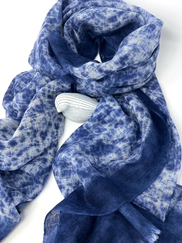 Lakeside Indigo Cashmere Scarf