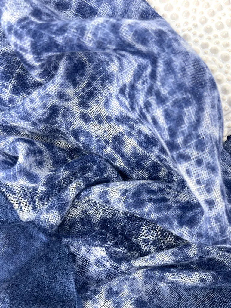 Lakeside Indigo Cashmere Scarf