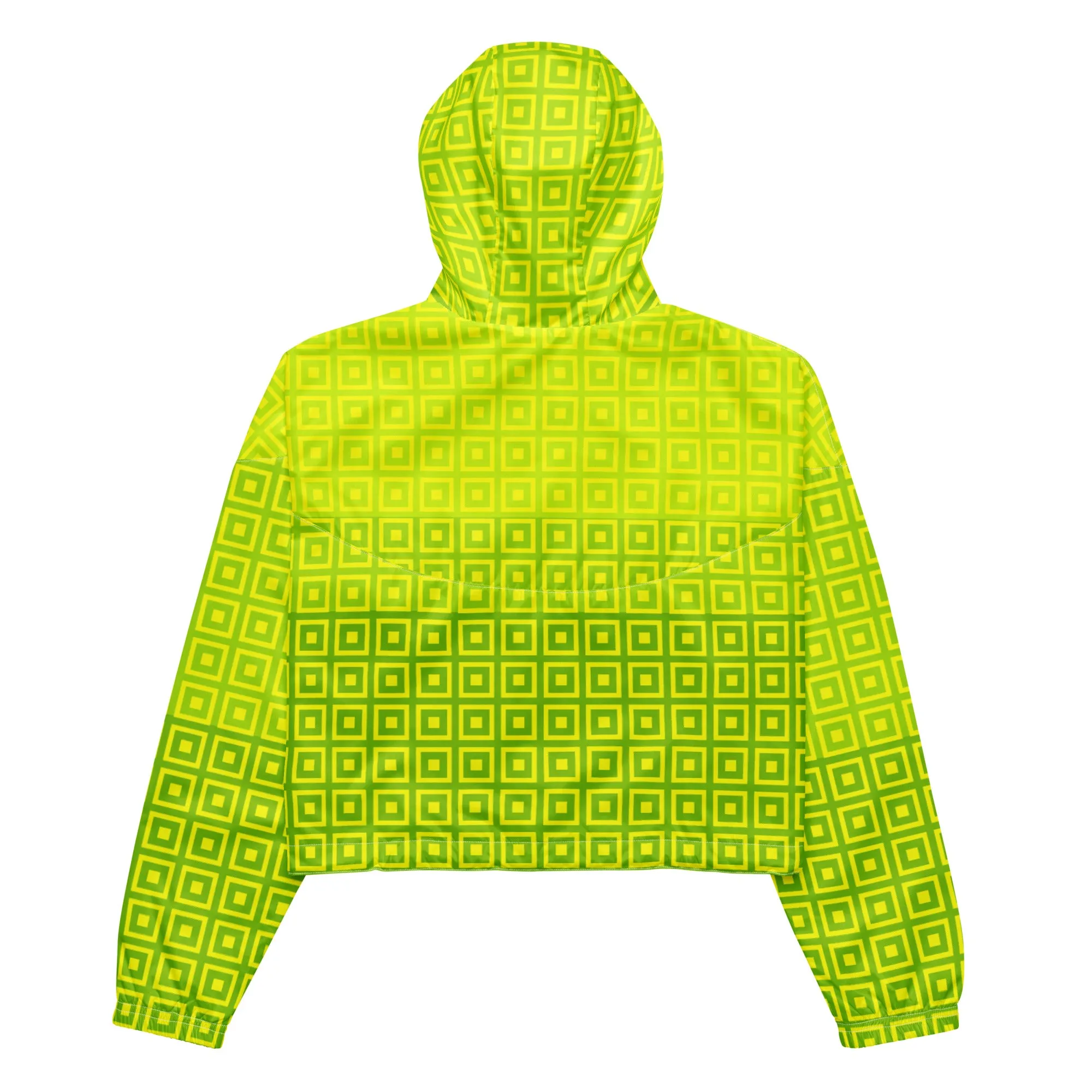 Lime Green Matrix Women’s cropped windbreaker