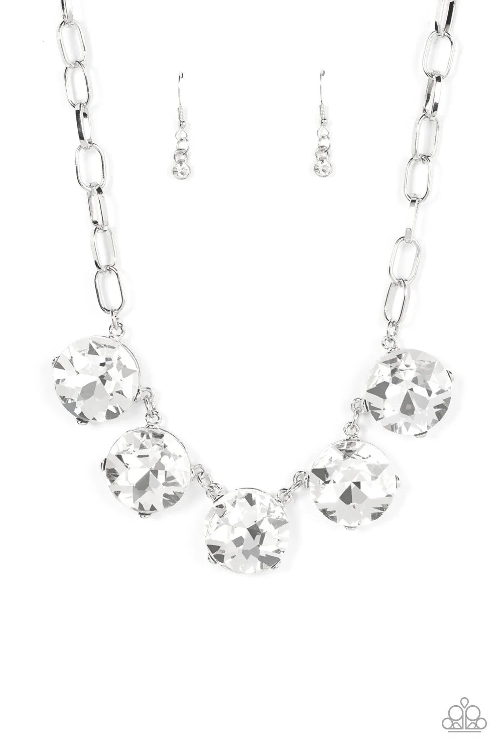 Limelight Luxury - White Paparazzi Necklace EMP 2022