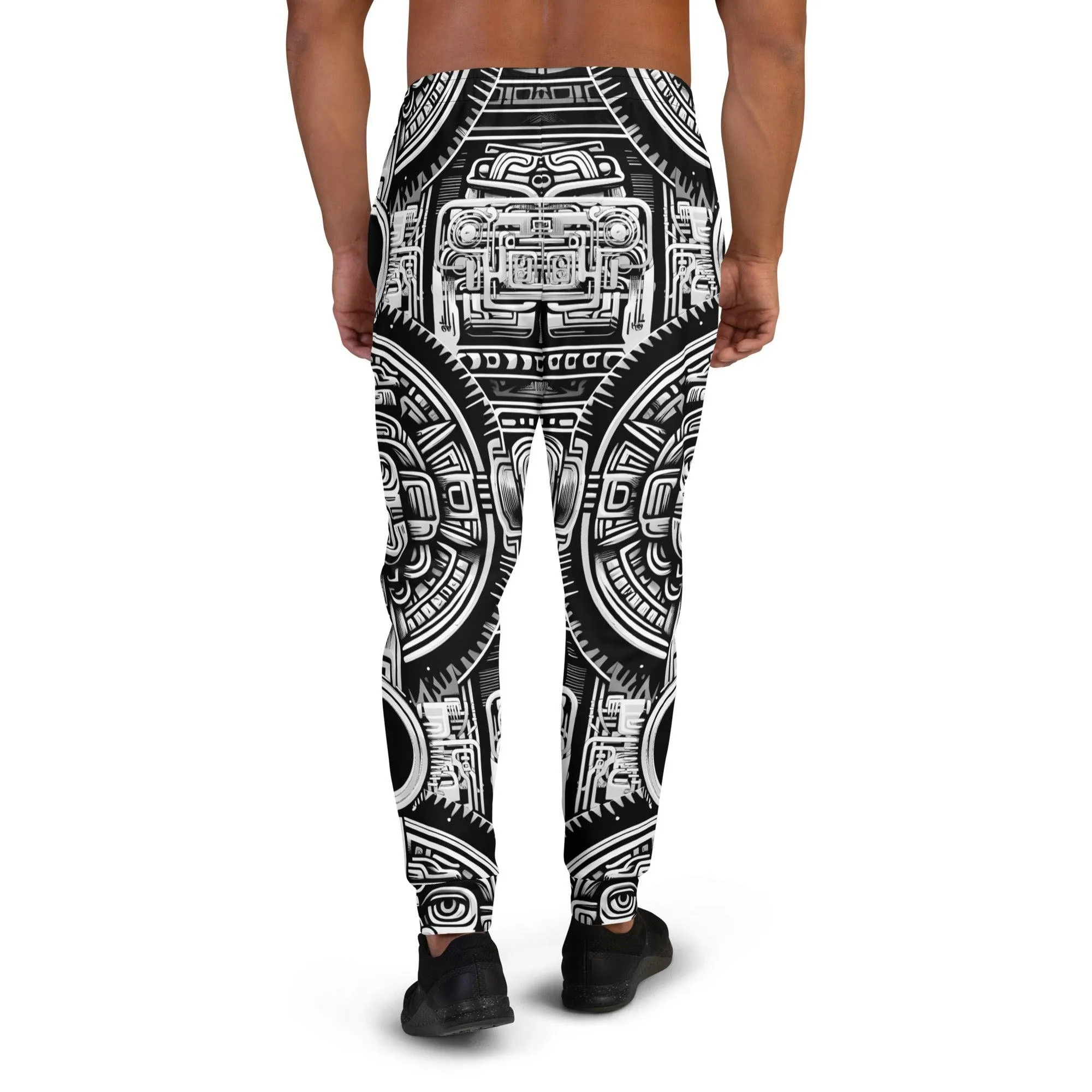 Mayan Aztec Hieroglyphic Tribal Unisex Festival Rave Jogger Pants by Meta Zen v1.0