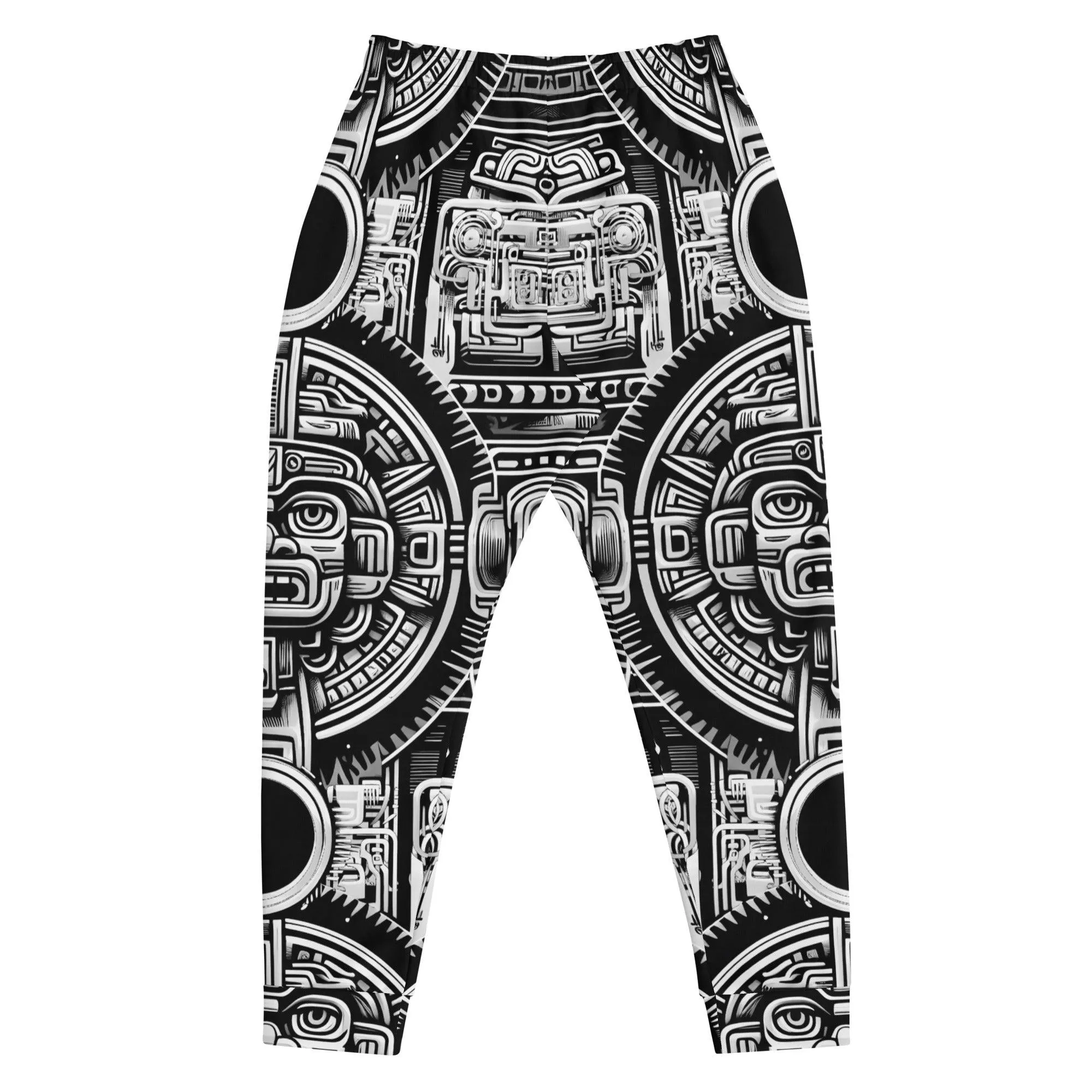 Mayan Aztec Hieroglyphic Tribal Unisex Festival Rave Jogger Pants by Meta Zen v1.0