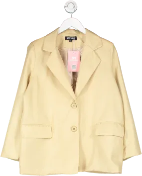 Missy Empire Elise Beige Tailored Oversized Blazer UK 8