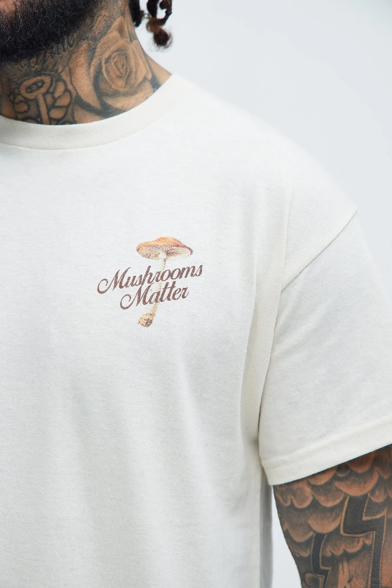 Mushrooms Matter Short Sleeve Tee - Natural/Combo