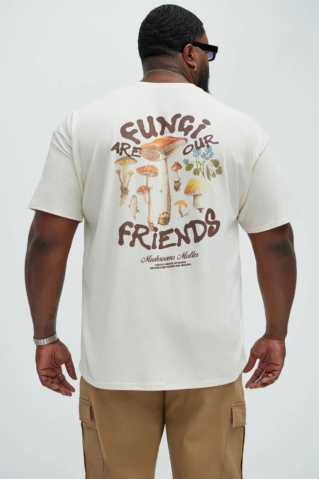 Mushrooms Matter Short Sleeve Tee - Natural/Combo