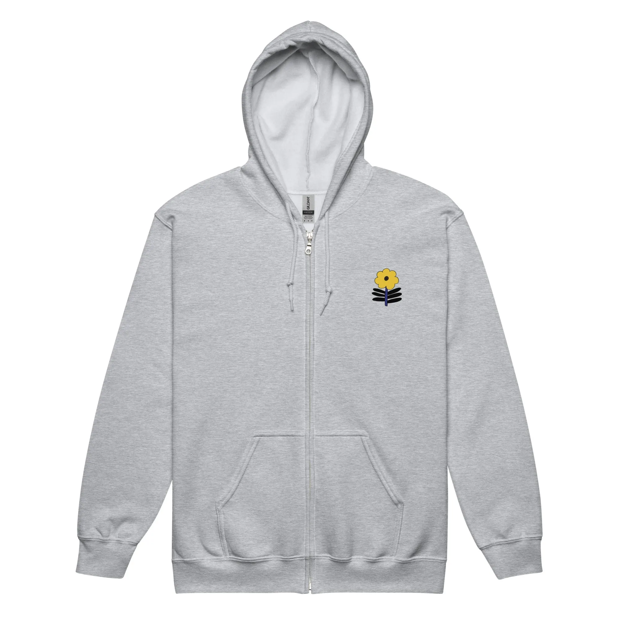 Mustard Flower Unisex Zip Hoodie