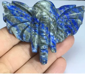 Natural Lapis lazuli gemstone carved elephant