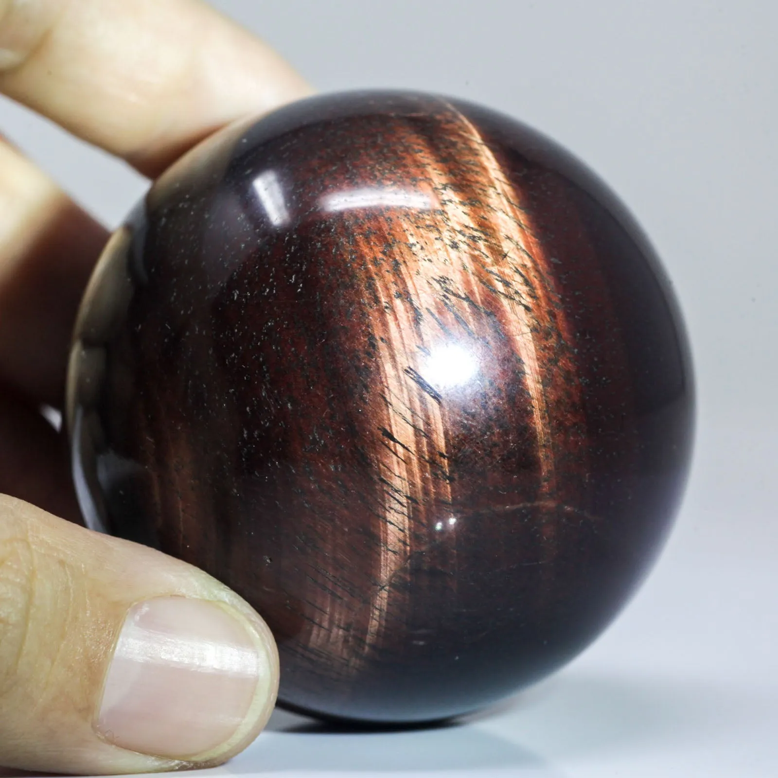 Natural Red Tiger Eye Crystal Ball Sphere