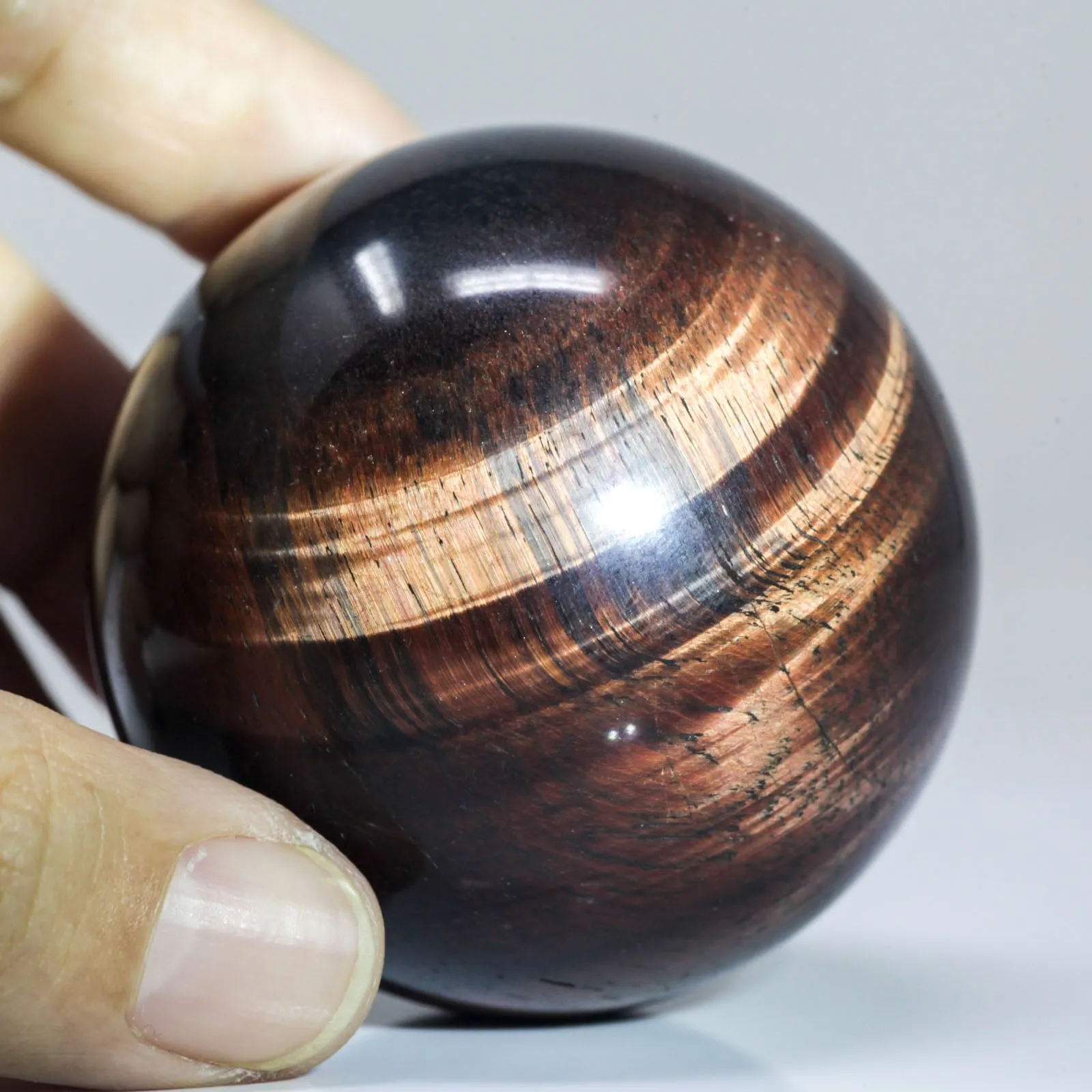 Natural Red Tiger Eye Crystal Ball Sphere