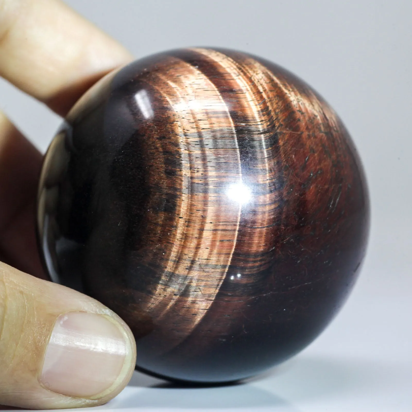 Natural Red Tiger Eye Crystal Ball Sphere