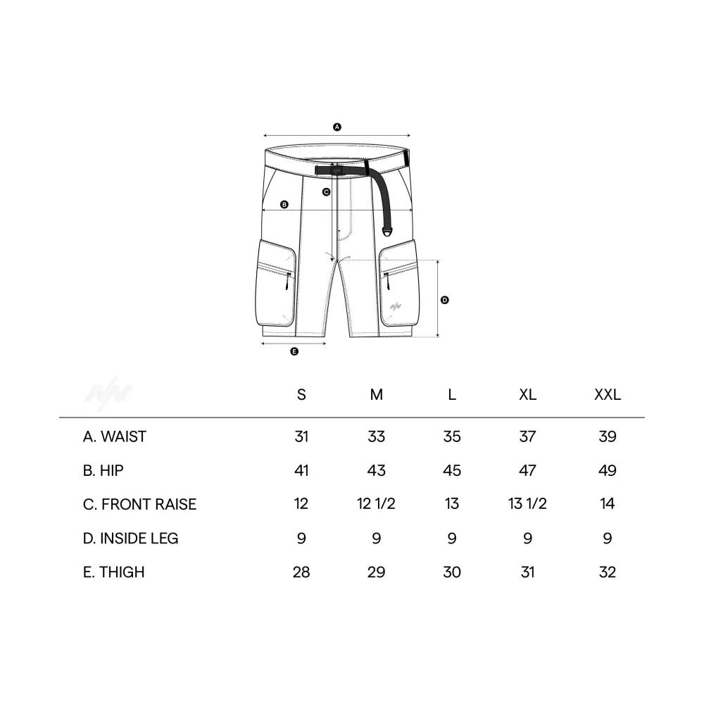 NINE POINT NINE EXPERT T2 UTILITY SHORT-BLACK