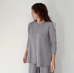 North Star Base | Double Cotton High-Low Top in Fog