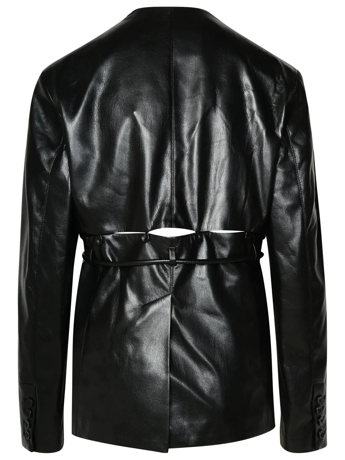 NW24RSJK00899 Maida belted alt-leather blazer