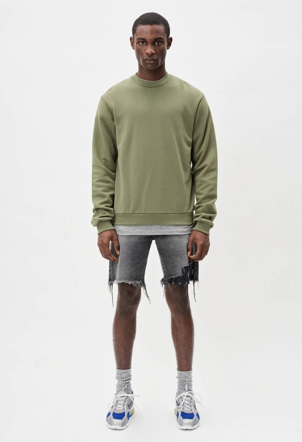 Oversized Crewneck Pullover / Moss