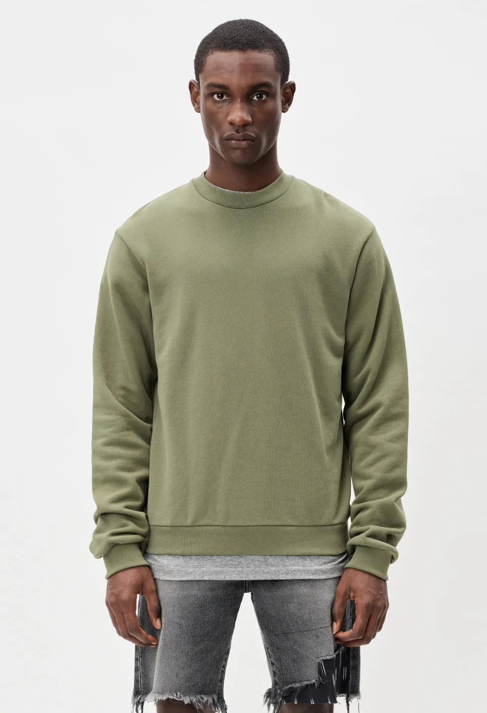 Oversized Crewneck Pullover / Moss