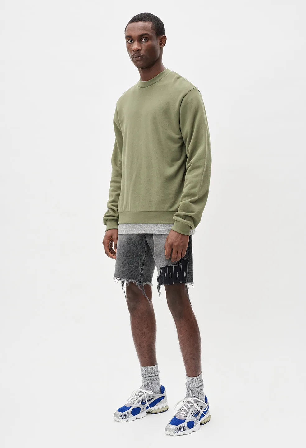 Oversized Crewneck Pullover / Moss