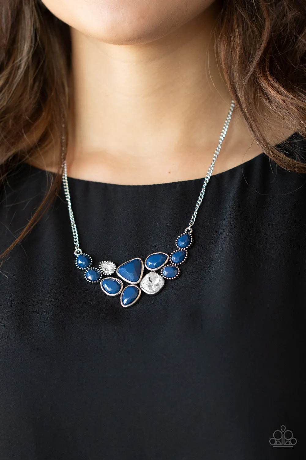 Paparazzi Breathtaking Brilliance - Blue Short Necklace