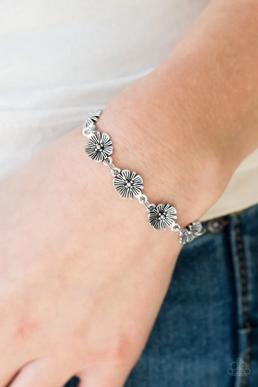 Paparazzi Poppy Posh Silver Bracelet