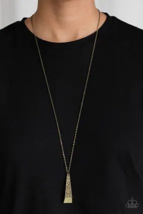 Paparazzi Prized Pendulum Brass Necklace Set