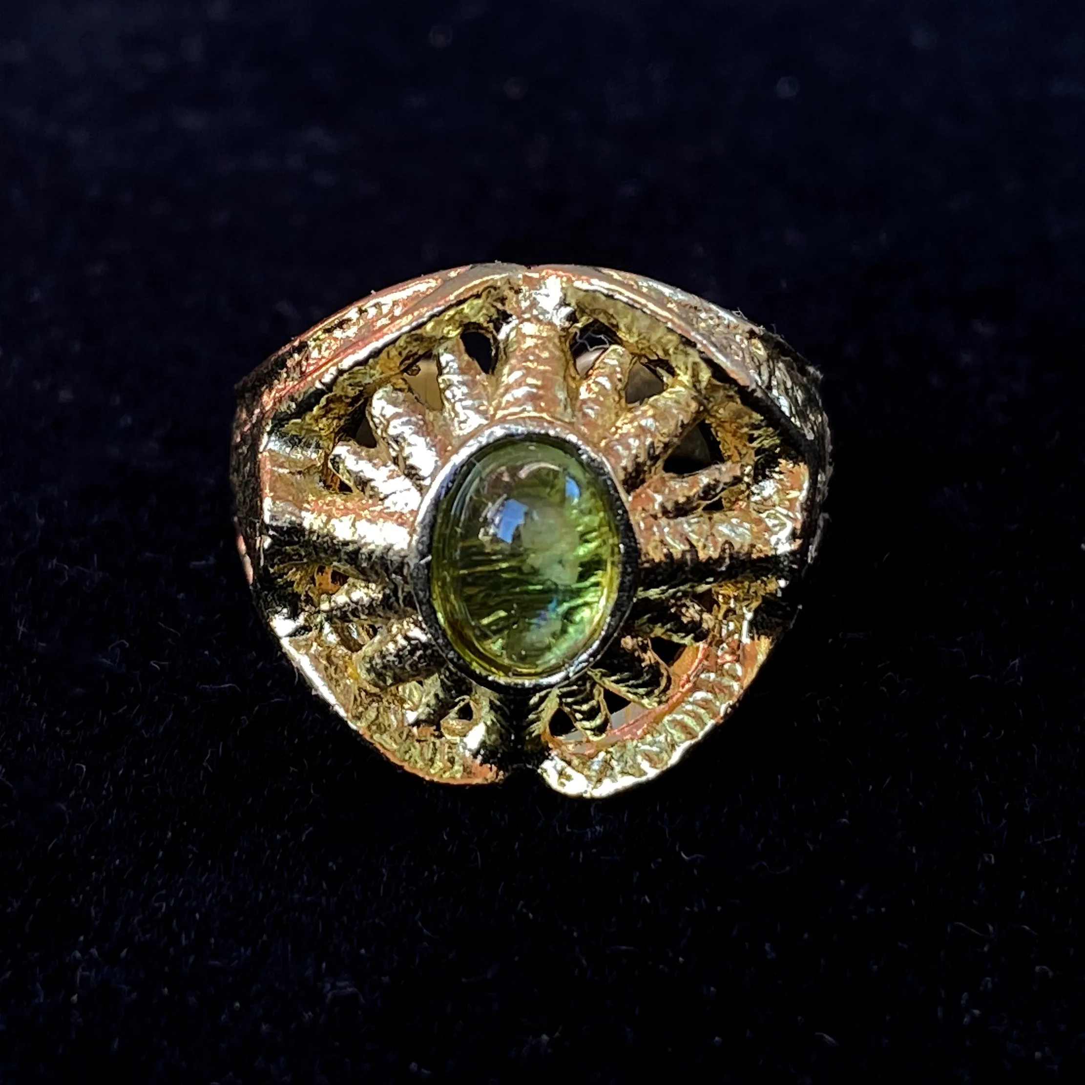 Peridot Brass Ring