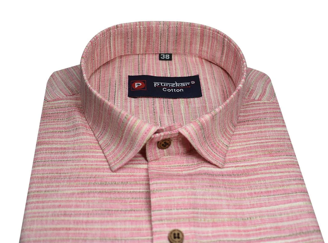 Pink Color Handmade Shirts For Men's