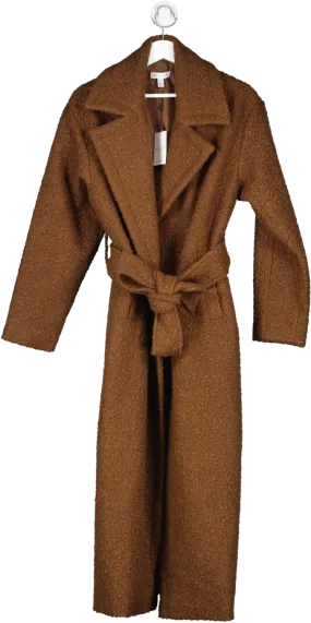 PRETTY LAVISH Brown Grayson Boucle Oversized Coat UK S