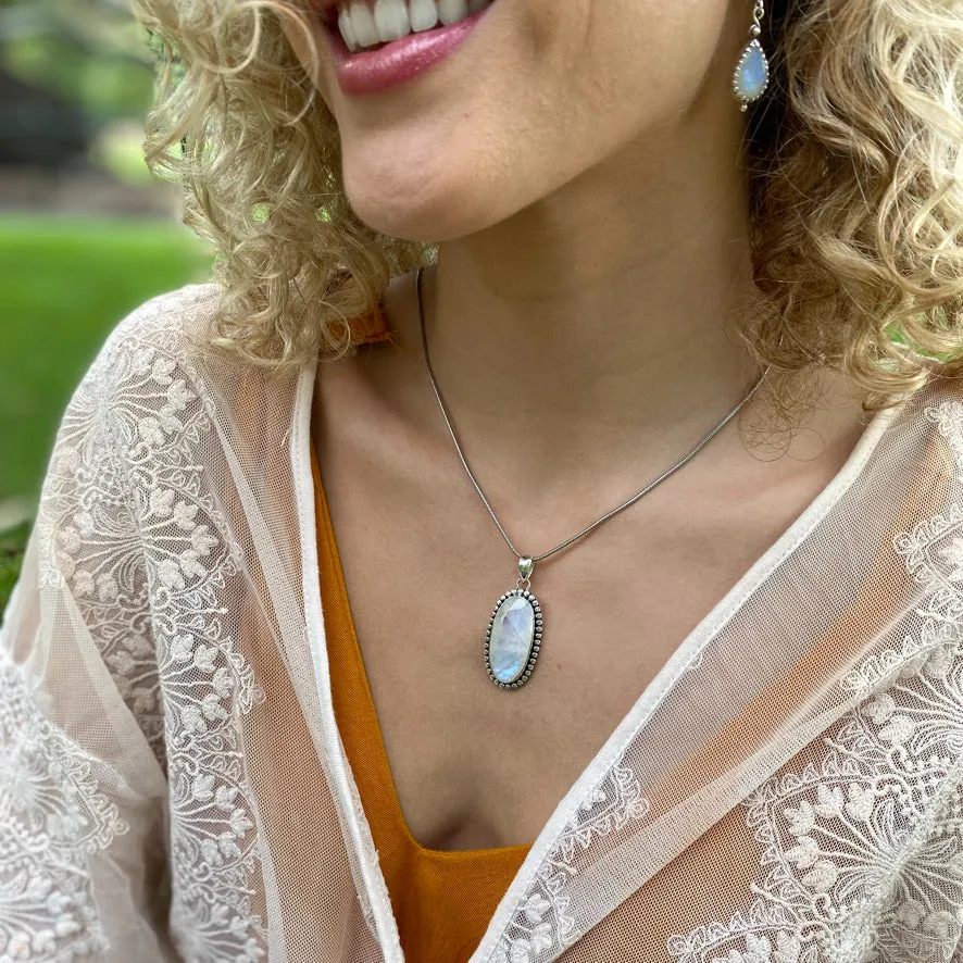 Rainbow Moonstone Pendant - Mishka