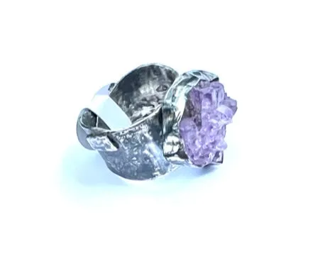 Raw Amethyst Ring