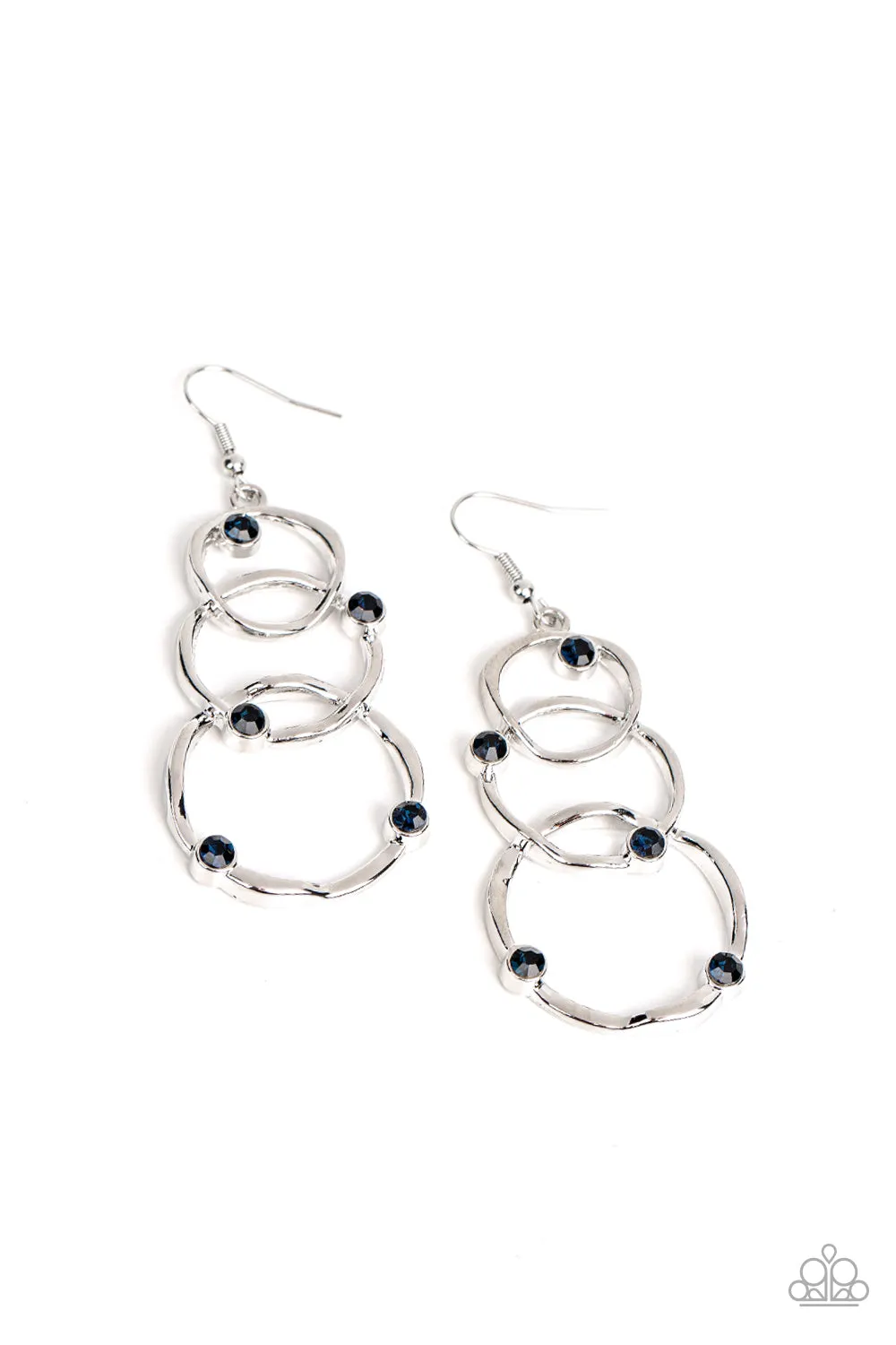 Revolving Radiance - Blue Paparazzi Earrings