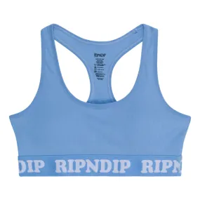 RIPNDIP WOMEN'S PEEKING NERMAL SPORTS BRA-LIGHT BLUE