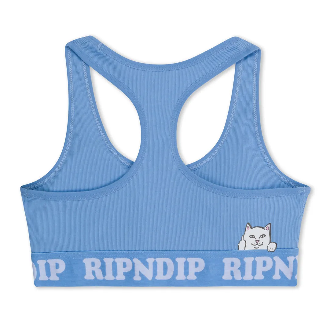 RIPNDIP WOMEN'S PEEKING NERMAL SPORTS BRA-LIGHT BLUE