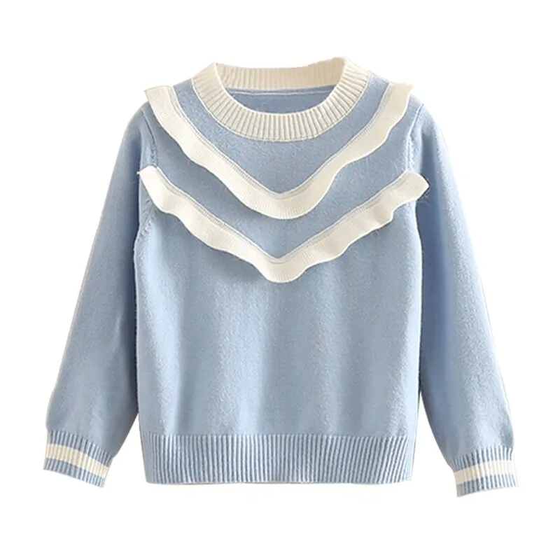 Ruffled Cotton Sweater for Baby Girls