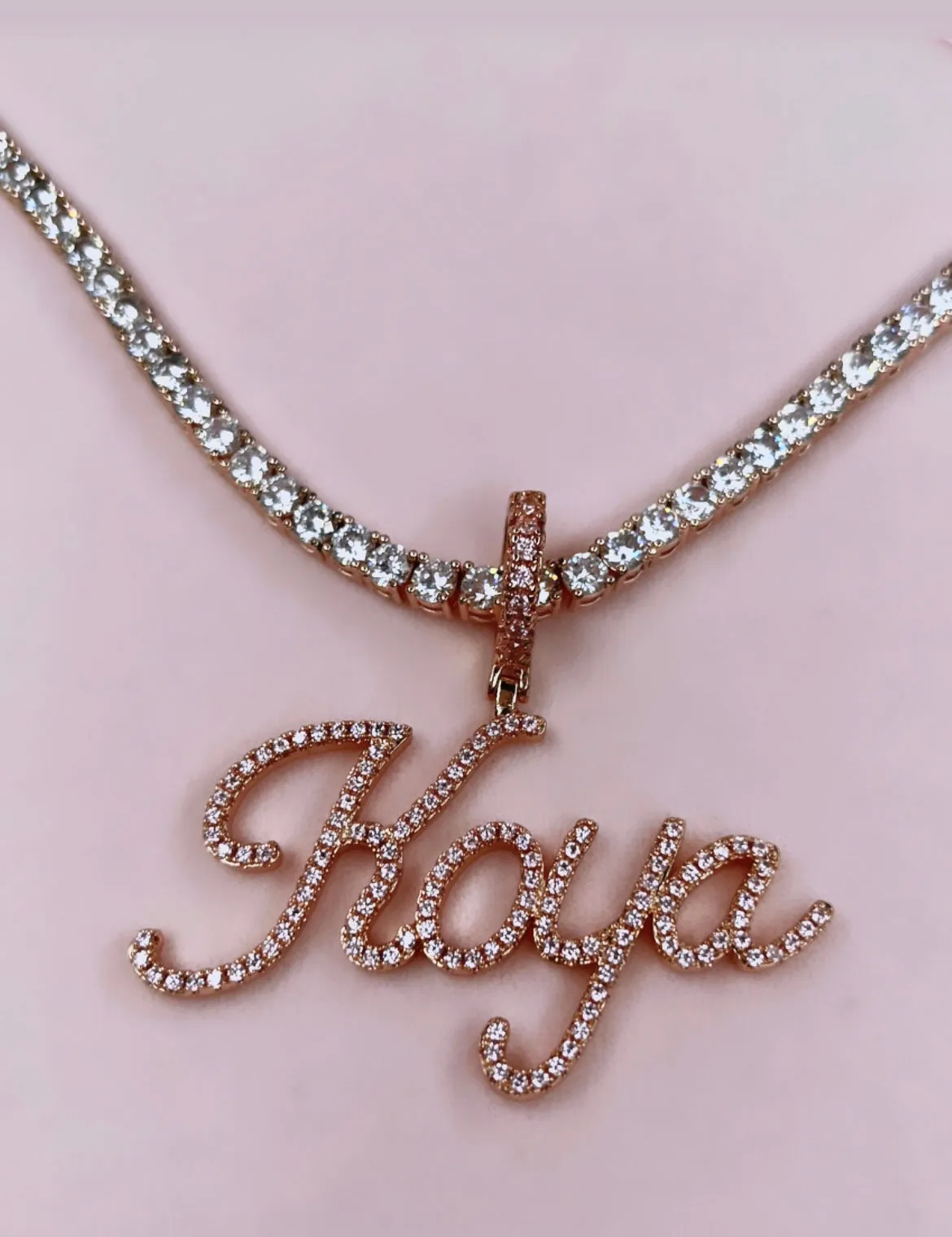 Script Iced Name Necklace