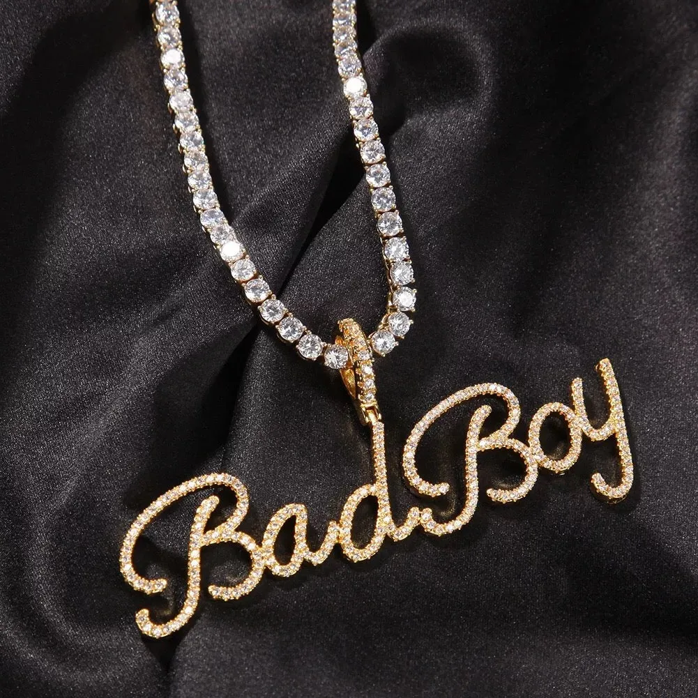 Script Iced Name Necklace