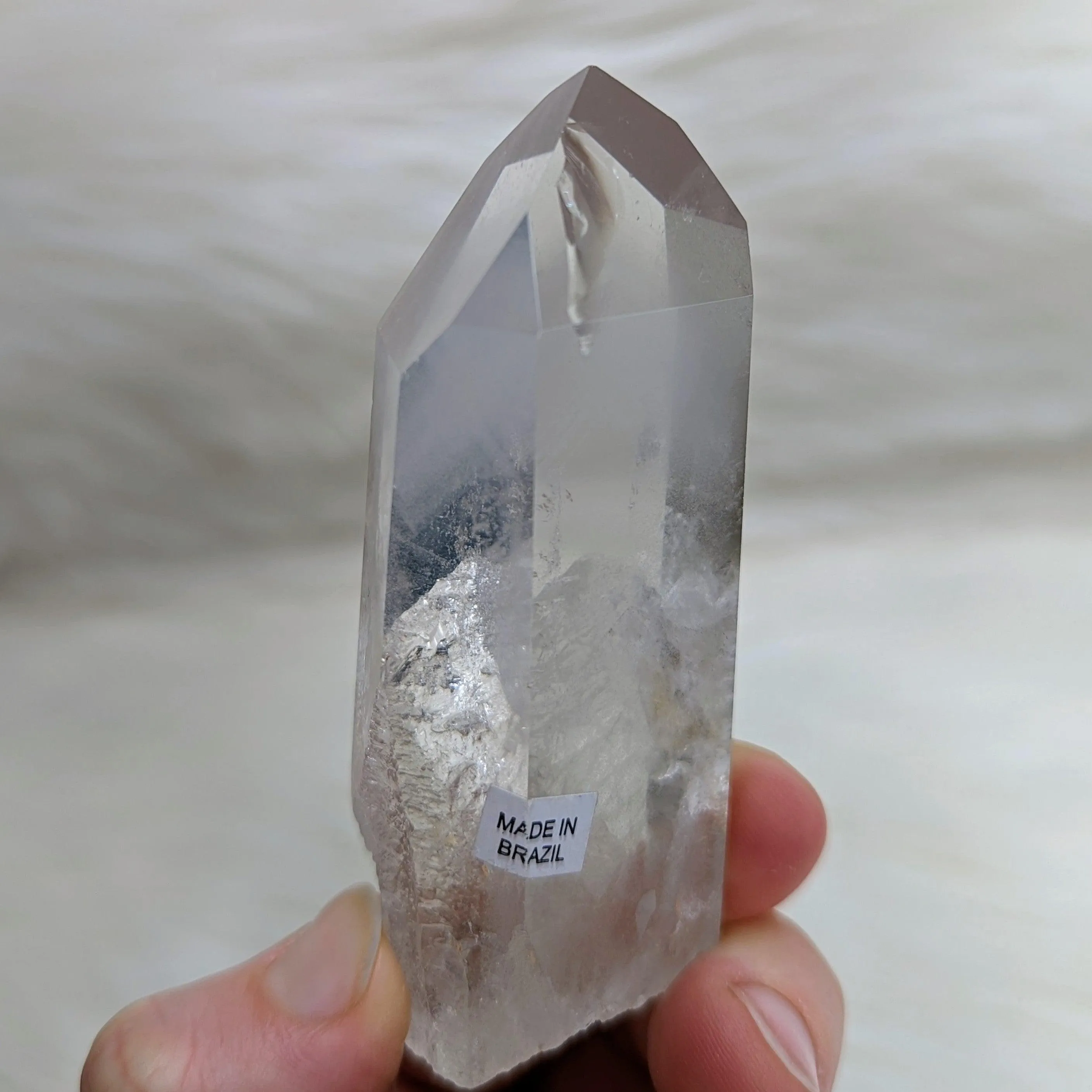 Shadows Within~ Ultra Clear Quartz Phantom Polished Point ~AA Grade from Brazil